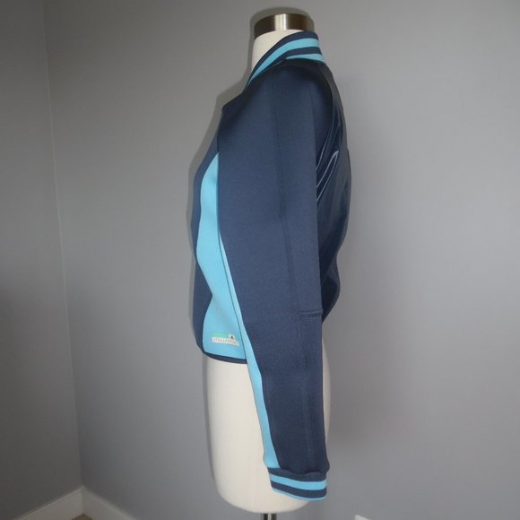 Adidas Stella Mccartney‎ Neoprene Bomber Blu Performance Running Casual Jacket - Picture 7 of 12